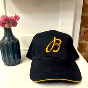 Breitling VIP 1884 Navy Gold Hat with adjustable leather strap NWOT